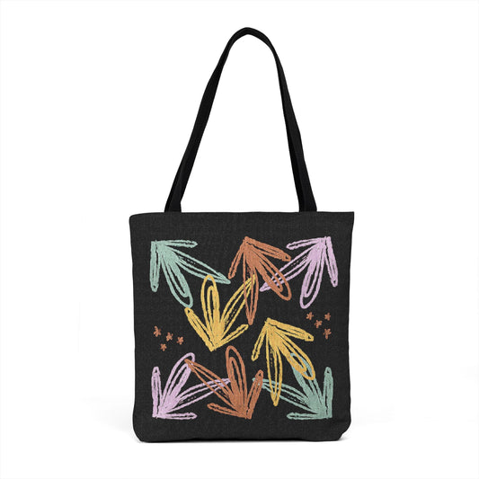 Colorful Arrow Mandala Woven Tote Bag – Geometric Boho Shoulder Shopper