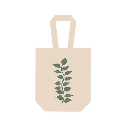 Green Leaf Wine Tote Bag – 2 Bottle Carrier Tote