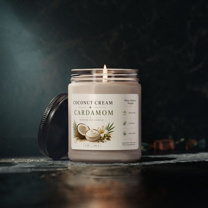 Coconut Cream Cardamom Candle Jar – Soy Wax Scented Candle
