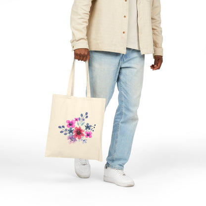 Pink Watercolor Floral Tote Bag – Floral Canvas Tote
