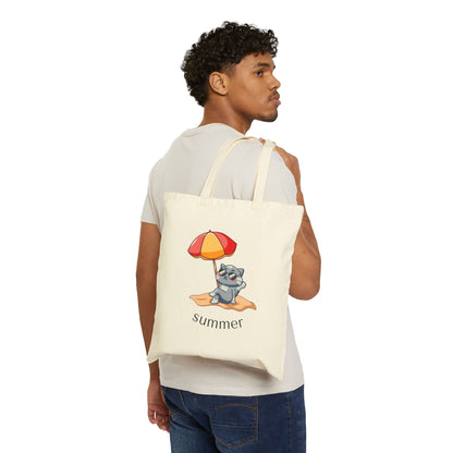 Cute Raccoon Beach Tote Bag – Summer Canvas Tote