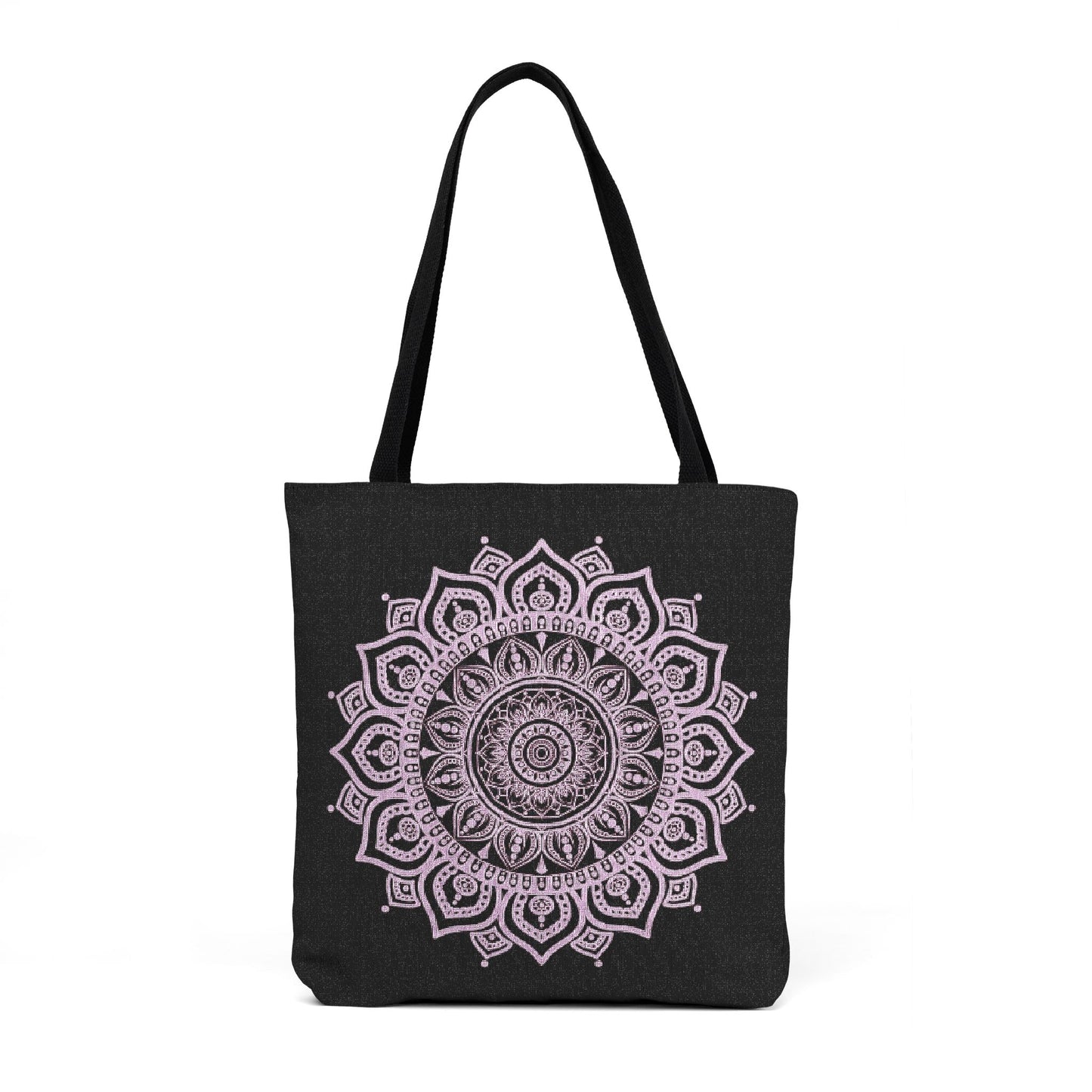 Pink Mandala Woven Tote Bag – Boho Floral Tote