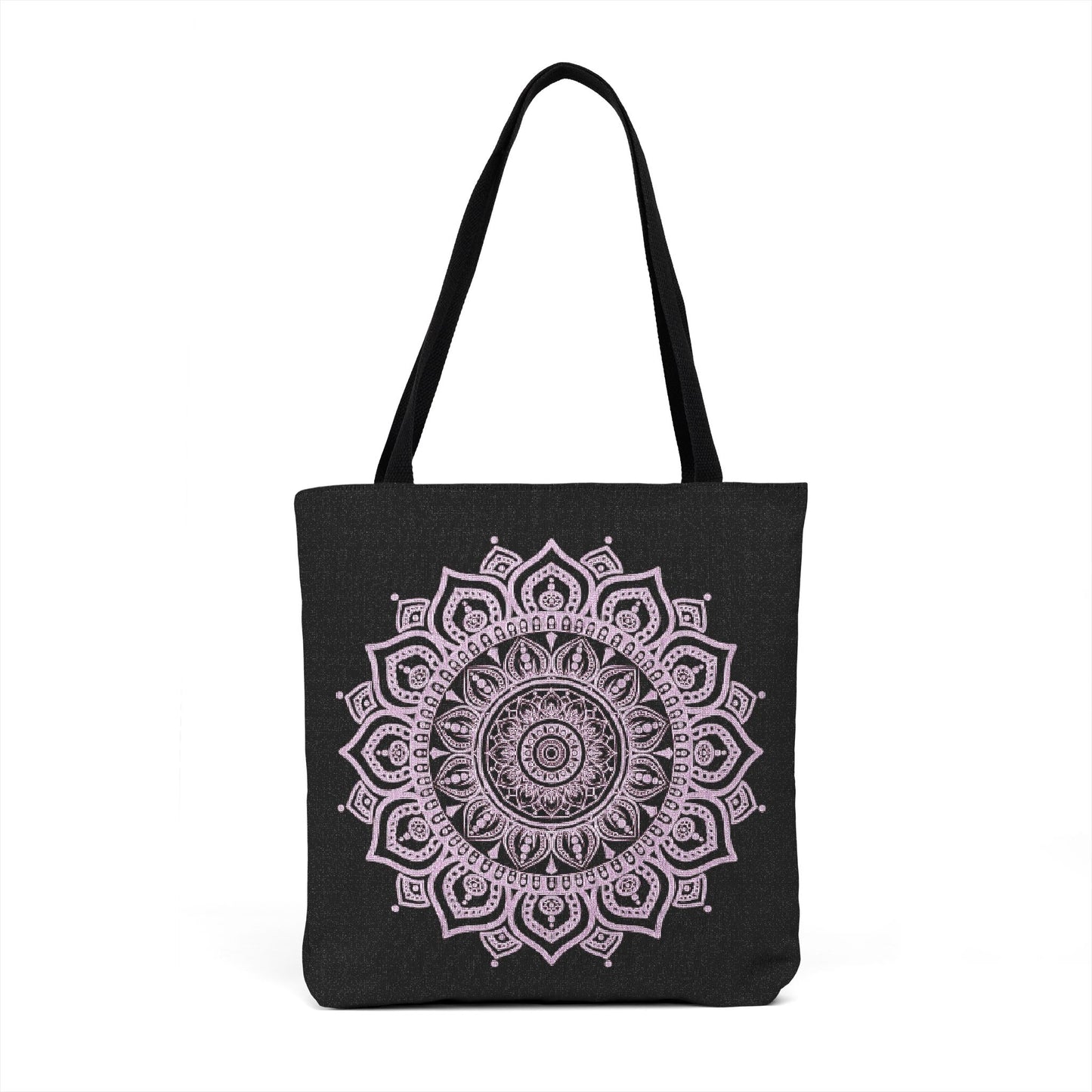 Pink Mandala Woven Tote Bag – Boho Floral Tote