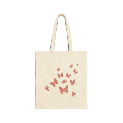 Pink Butterfly Swarm Tote Bag – Aesthetic Canvas Tote