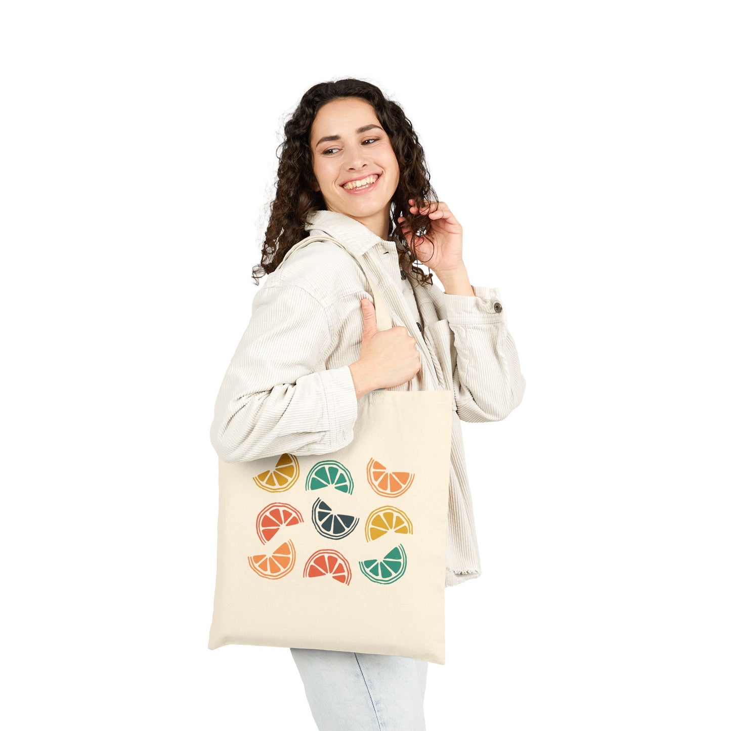 Citrus Slices Tote Bag – Colorful Fruit Canvas Tote