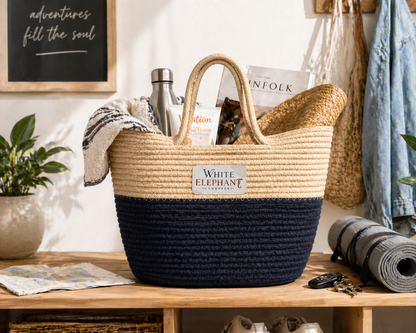 Handwoven Straw Tote Bag – Large Boho Beach Shopper