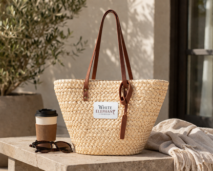 Straw Tote Bag – Large Woven Boho Beach Shopper