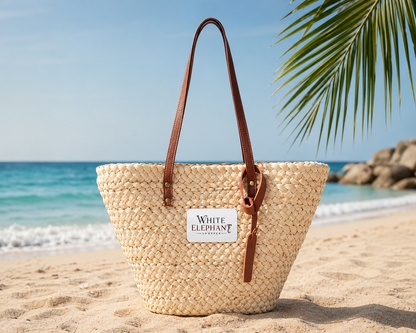 Straw Tote Bag – Large Woven Boho Beach Shopper