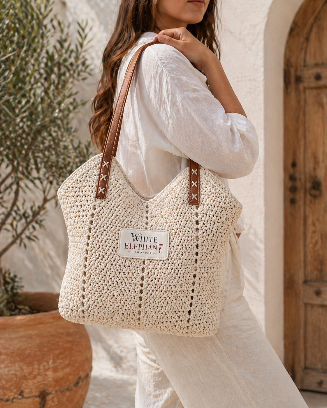 Straw Shoulder Bag – Woven Boho Everyday Shopper for Women