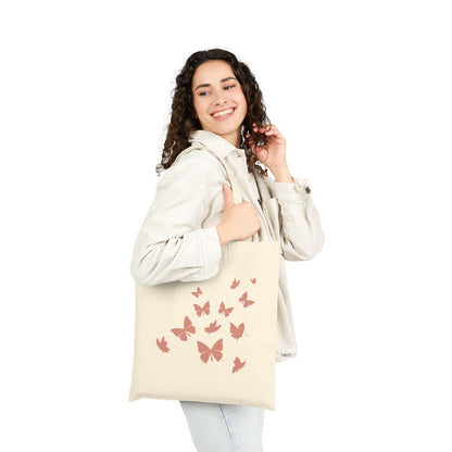 Pink Butterfly Swarm Tote Bag – Aesthetic Canvas Tote