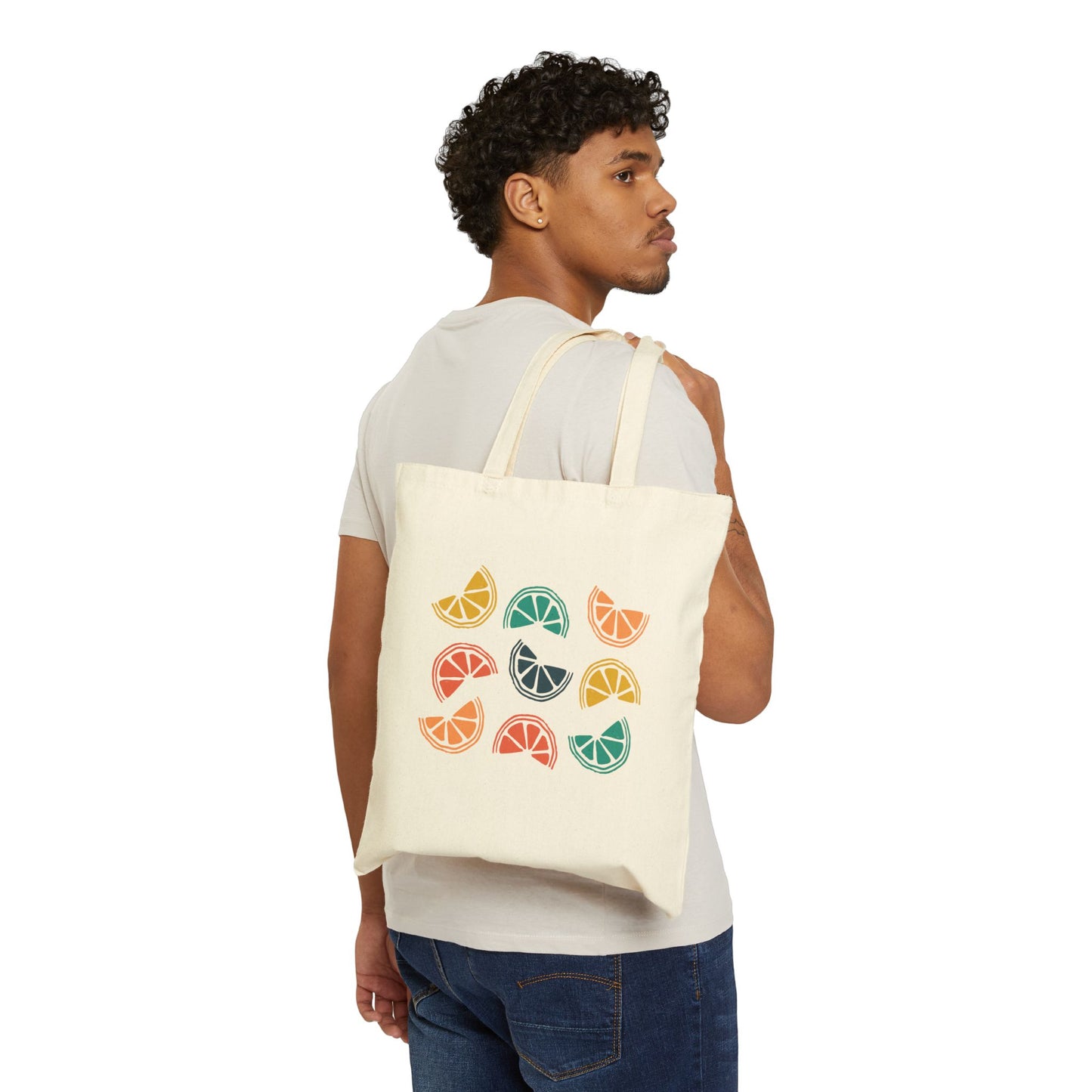 Citrus Slices Tote Bag – Colorful Fruit Canvas Tote