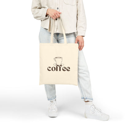 Minimalist Coffee Tote Bag – Coffee Cup Canvas Tote